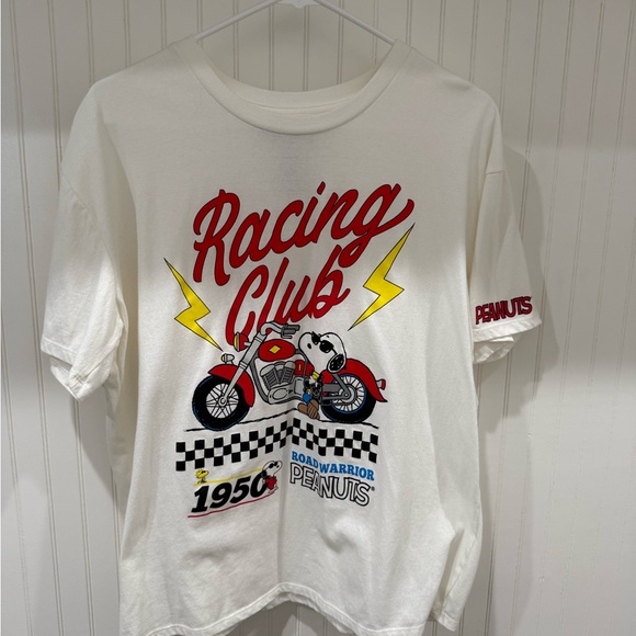 Peanuts Racing Club Tee - White and Red - Picture 1 of 3